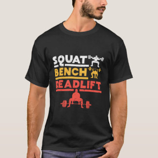 パワーリフティングスクアットベンチ重量挙げ Tシャツ