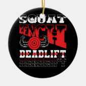 パワーリフティングスクアット式ベンチ重量挙げトランジスタ セラミックオーナメント (正面)