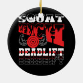 パワーリフティングスクアット式ベンチ重量挙げトランジスタ セラミックオーナメント (裏面)