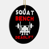 パワーリフティングスクワットベンチのデッドリフト重量挙げ セラミックオーナメント (右)