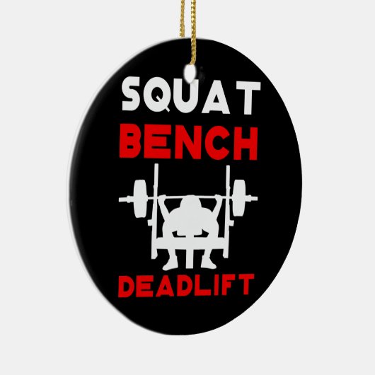 パワーリフティングスクワットベンチのデッドリフト重量挙げ セラミックオーナメント (右)