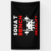 パワーリフティングスクワットベンチのデッドリフト重量挙げ 横断幕 (縦)