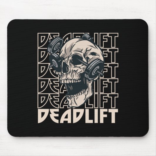 パワーリフティングデッドリフトスカルボディビル マウスパッド (正面)