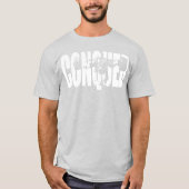 パワーリフティングモチベーション – CONQUER Tシャツ (正面)