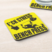 パワーリフティングモチベーション – F*CKストレス、Bench Press コースター (左側)