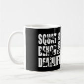 パワーリフティング – スクワット、ベンチ、デッドリフト コーヒーマグカップ (左)