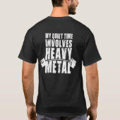 「パワーリフティング」モチベーション – Heavy Metal Tシャツ (裏面)
