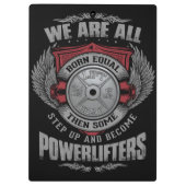 パワーリフティング – STEP UP - Barbellプレート – ジム クリップボード (裏面)