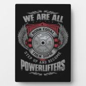 パワーリフティング – STEP UP - Barbellプレート – ジム フォトプラーク (正面)