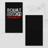 パワーリフトトレーニングスクワットベンチデッドリフトスポーツ 名刺 (正面/裏面)
