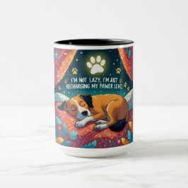 パワー充電中 冗談だよ 犬 コーヒーマグ 贈り物 マグカップ