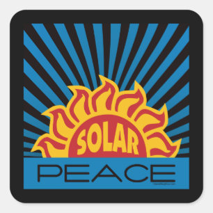 パワー太陽のエネルギー世界平和環境 スクエアシール
