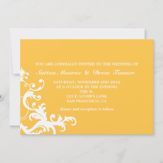 パワー太陽のフロッシュ結婚式招待状 招待状 (正面)