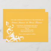 パワー太陽のフロッシュ結婚式招待状 招待状 (正面/裏面)