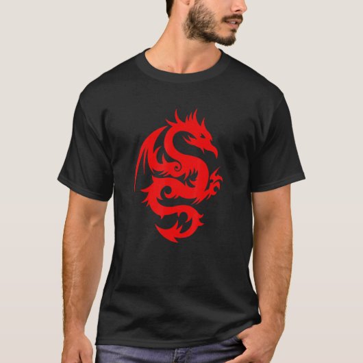 パワー強中国の力のドラゴンアートシンボル良いL Tシャツ (正面)