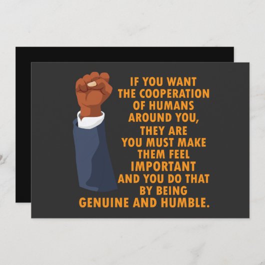 パワー感動的リーダーの黒史の月 招待状 (正面/裏面)