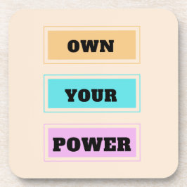 パワー懸命プラスチックコースターを所有 – 6のセット コースター