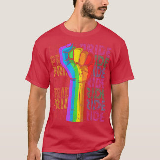 パワー拳LGBTゲイレズビアントランスジェンダーバイセクシャルP Tシャツ