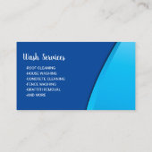 パワー洗浄圧力洗浄ブルーモダンクリーニング 名刺 (裏面)