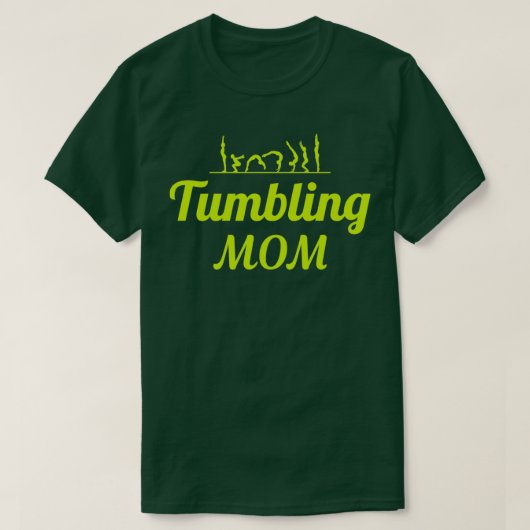 パワー転倒ママ体操体操マザーおもしろい Tシャツ (デザイン正面)