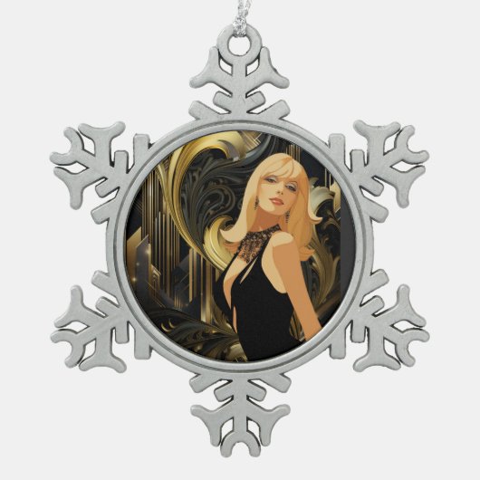 パワー オブ ビューティー #3 スノーフレークピューターオーナメント (正面)