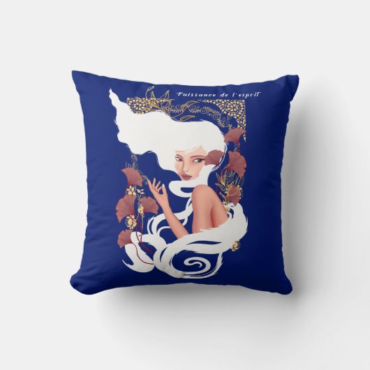 パワー・オブ・マインドアールヌーボーフローラ作品 クッション (正面)