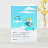 パワー・オブ・祈りの言葉・グリーティング・カード カード (黄色い花)