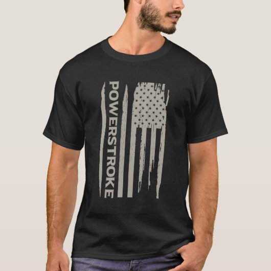 パワー・ストローク・アメリカ国旗 Tシャツ (正面)