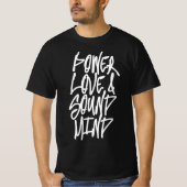 パワー・ラブ・サウンド・マインドのクリスチャンシャツ Tシャツ (正面)