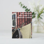 パワ伝統的太陽のー物干し線 ポストカード (スタンド正面)