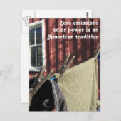 パワ伝統的太陽のー物干し線 ポストカード (正面/裏面)