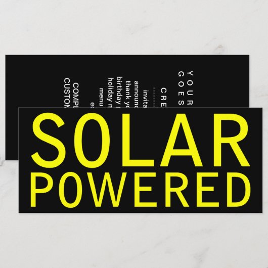 パワ太陽のー 招待状 (正面/裏面)