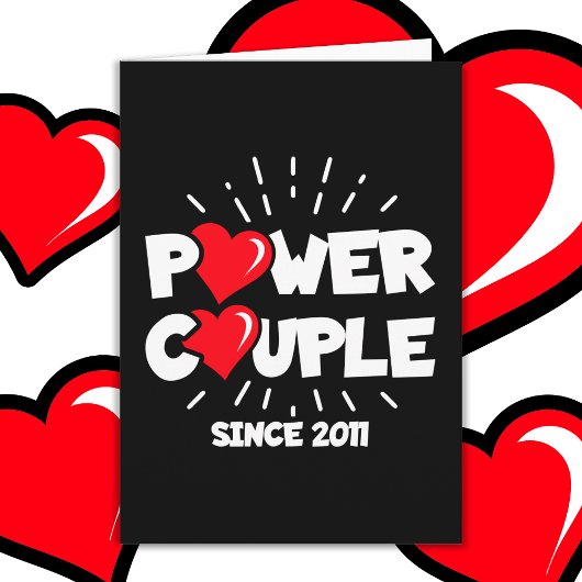 パワ結婚したー・カップル2011かわいい結婚記念日 カード