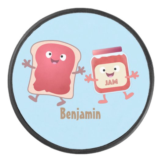 パンおもしろいとジャムのキャラクター アイスホッケーパック (正面)