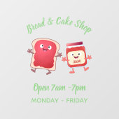 パンおもしろいとジャムのキャラクター ウィンドウサイン (シート)