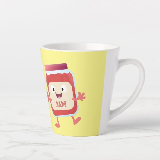 パンおもしろいとジャムのキャラクター カフェラテマグ (右)