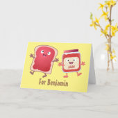 パンおもしろいとジャムのキャラクター カード (黄色い花)