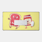 パンおもしろいとジャムのキャラクター デスクマット (キーボード&マウス)