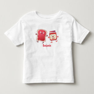 パンおもしろいとジャムのキャラクター トドラーTシャツ