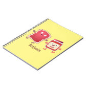 パンおもしろいとジャムのキャラクター ノートブック (左側)