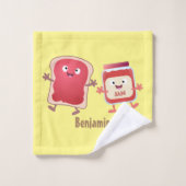 パンおもしろいとジャムのキャラクター バスタオルセット (ウォッシュタオル)