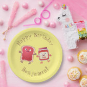 パンおもしろいとジャムのキャラクター ペーパープレート (パーティー)