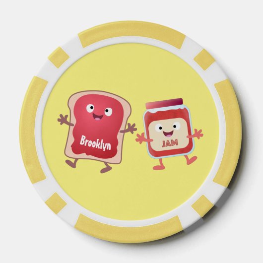 パンおもしろいとジャムのキャラクター ポーカーチップ (裏面)