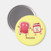 パンおもしろいとジャムのキャラクター マグネット (正面/裏面)