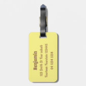 パンおもしろいとジャムのキャラクター ラゲッジタグ (裏面縦)