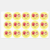 パンおもしろいとジャムのキャラクター ラベル (シート)