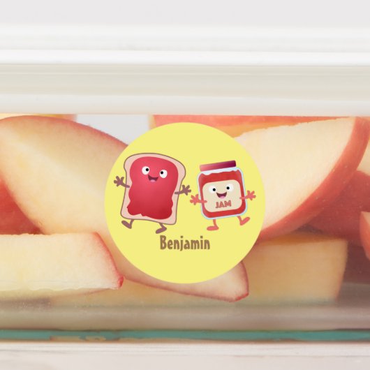 パンおもしろいとジャムのキャラクター ラベル (貼付)