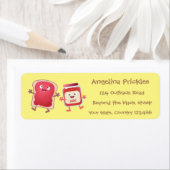 パンおもしろいとジャムのキャラクター ラベル (インサイチュ)