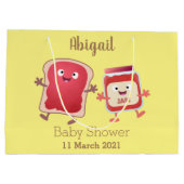 パンおもしろいとジャムのキャラクター ラージペーパーバッグ (裏面)