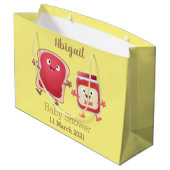 パンおもしろいとジャムのキャラクター ラージペーパーバッグ (裏面アングル)